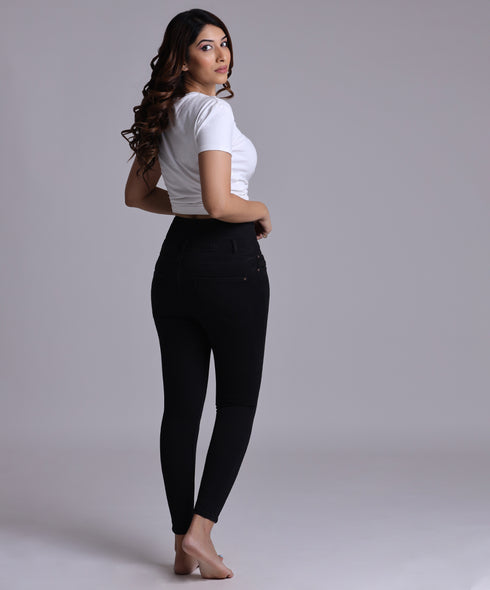 Mid Panel Light Wash Black Jean